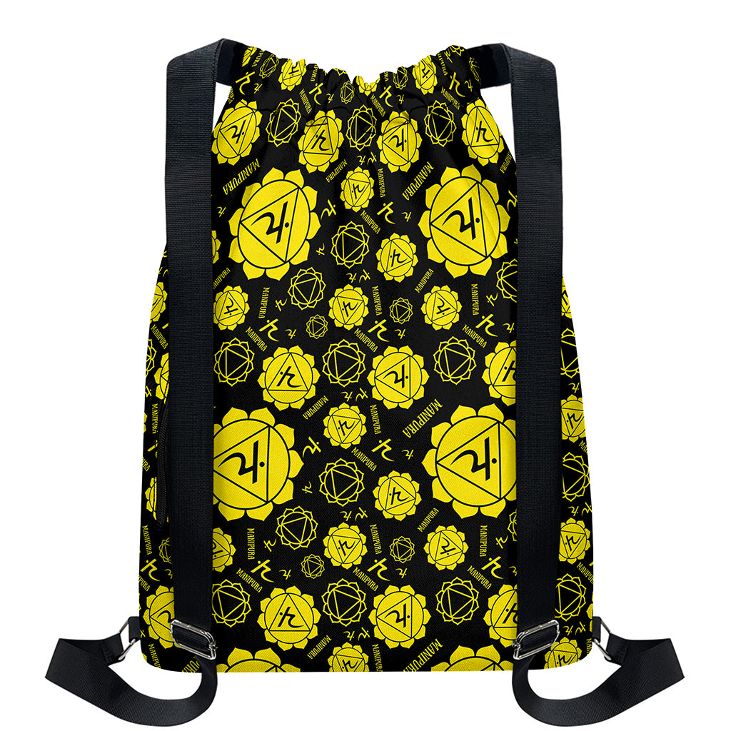 Manipura Chakra Pattern Print Drawstring Backpack