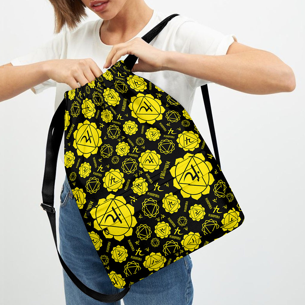 Manipura Chakra Pattern Print Drawstring Backpack