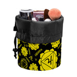 Manipura Chakra Pattern Print Drawstring Makeup Bag