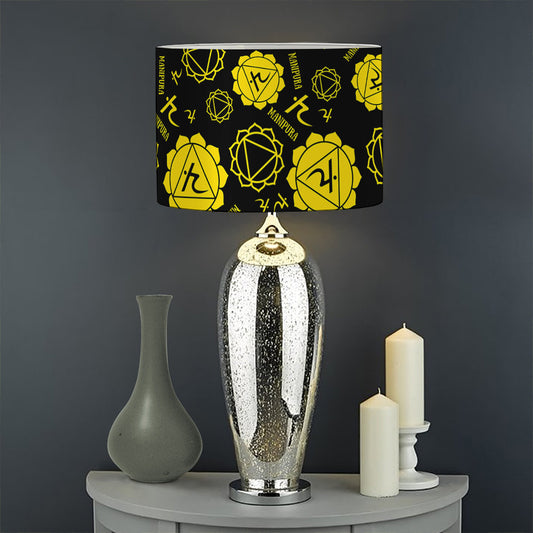 Manipura Chakra Pattern Print Drum Lamp Shade