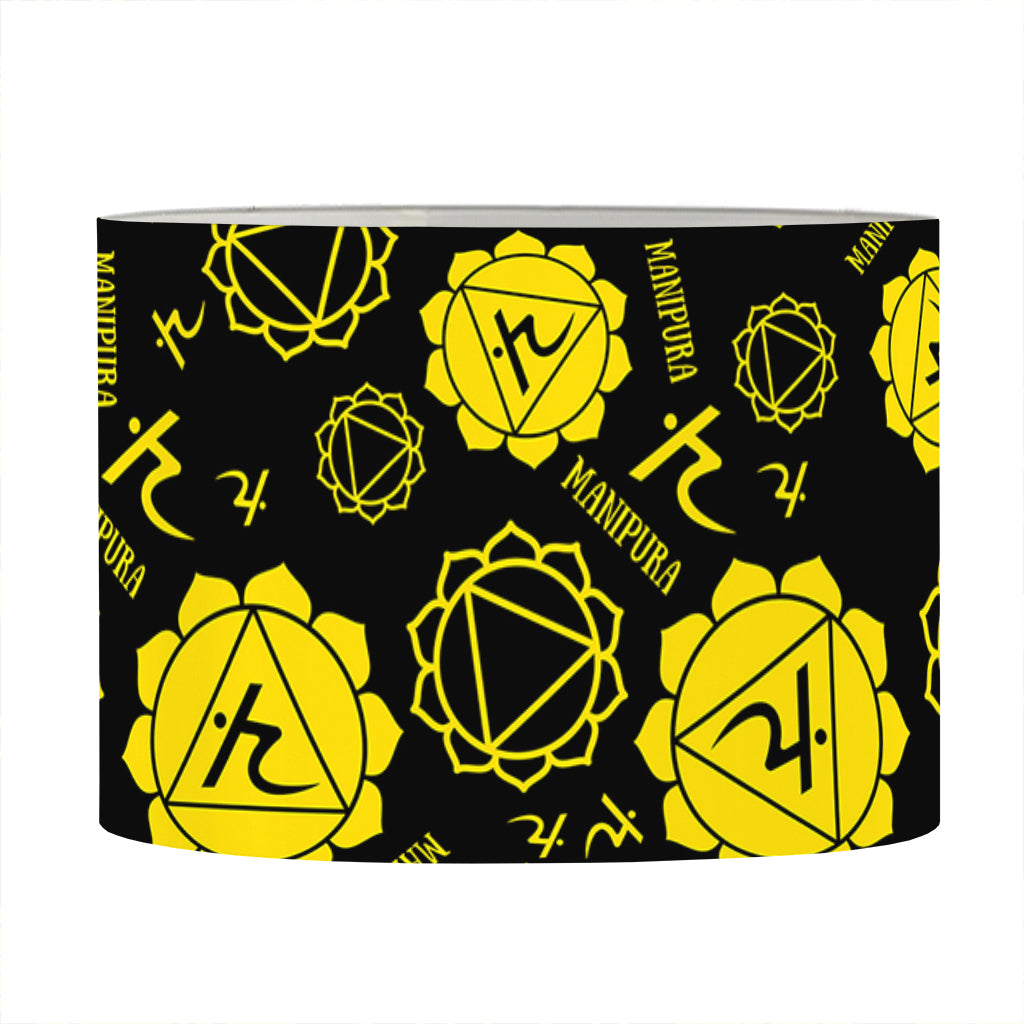 Manipura Chakra Pattern Print Drum Lamp Shade