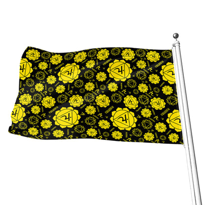 Manipura Chakra Pattern Print Flag