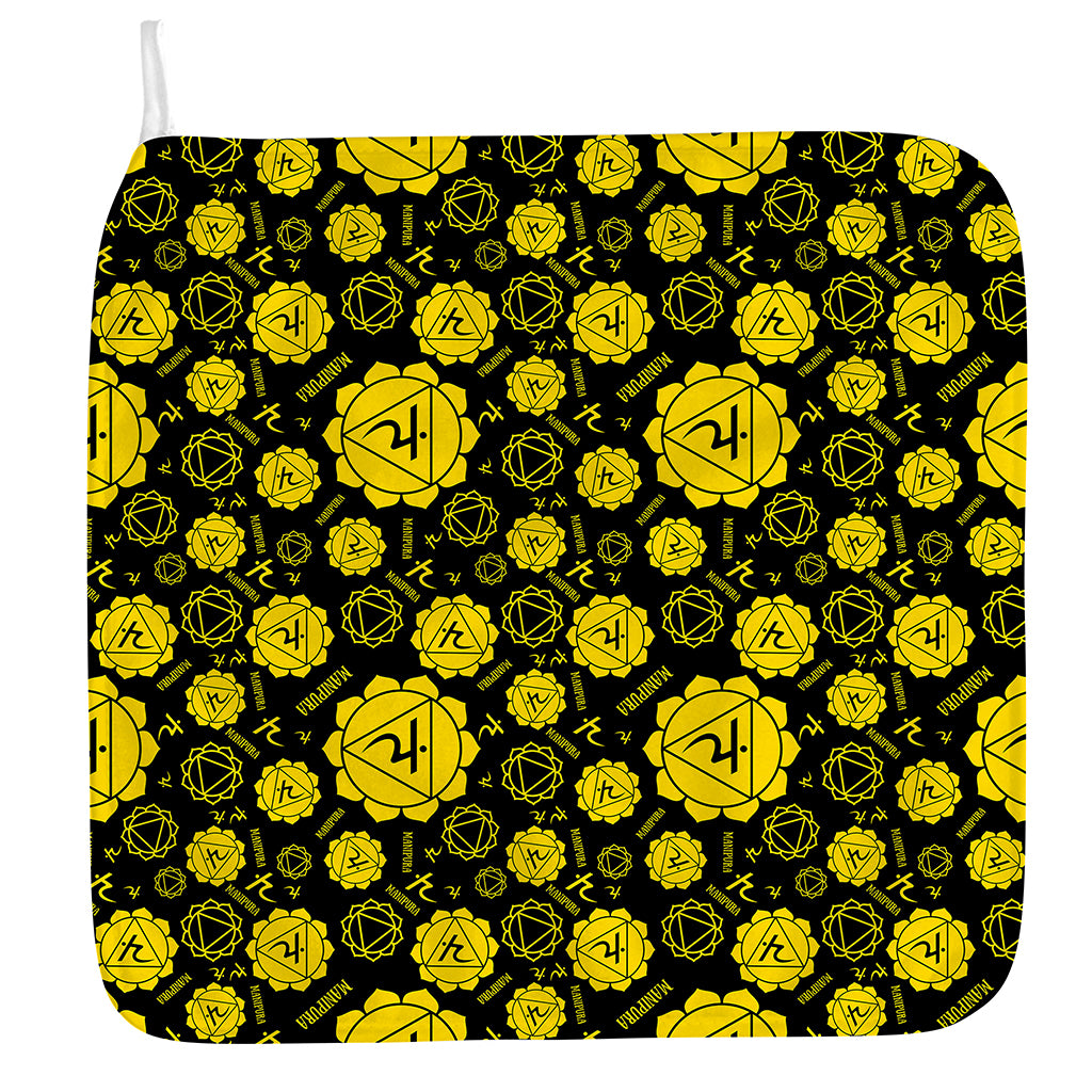 Manipura Chakra Pattern Print Hand Towel
