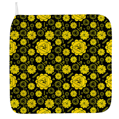 Manipura Chakra Pattern Print Hand Towel