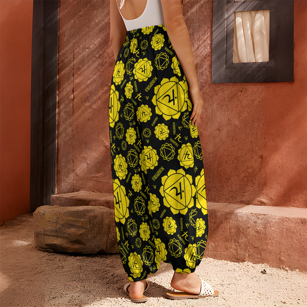 Manipura Chakra Pattern Print Harem Pants