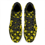 Manipura Chakra Pattern Print High Top Leather Sneakers