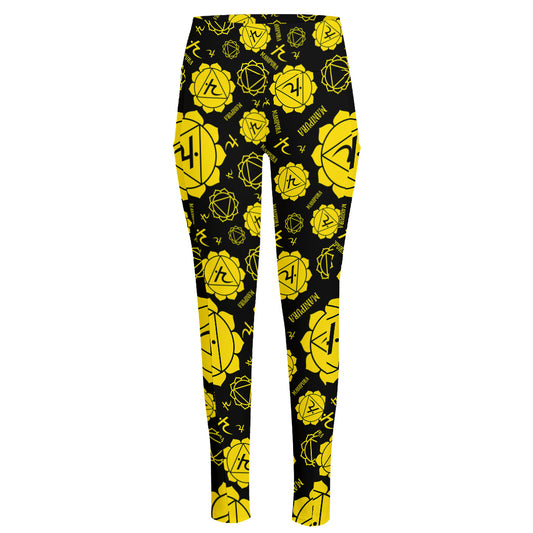 Manipura Chakra Pattern Print High-Waisted Pocket Leggings