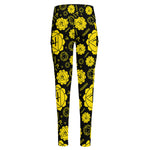 Manipura Chakra Pattern Print High-Waisted Pocket Leggings