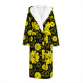 Manipura Chakra Pattern Print Hooded Bathrobe