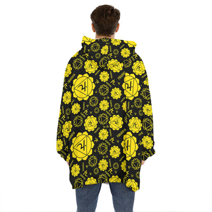 Manipura Chakra Pattern Print Hoodie Blanket