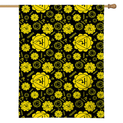 Manipura Chakra Pattern Print House Flag