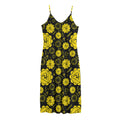 Manipura Chakra Pattern Print Jersey Midi Cami Dress