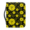 Manipura Chakra Pattern Print Leather Bible Cover