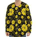Manipura Chakra Pattern Print Long Sleeve Baseball Jersey