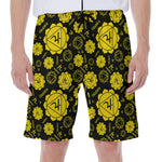 Manipura Chakra Pattern Print Men's Beach Shorts