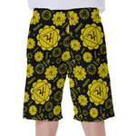 Manipura Chakra Pattern Print Men's Beach Shorts