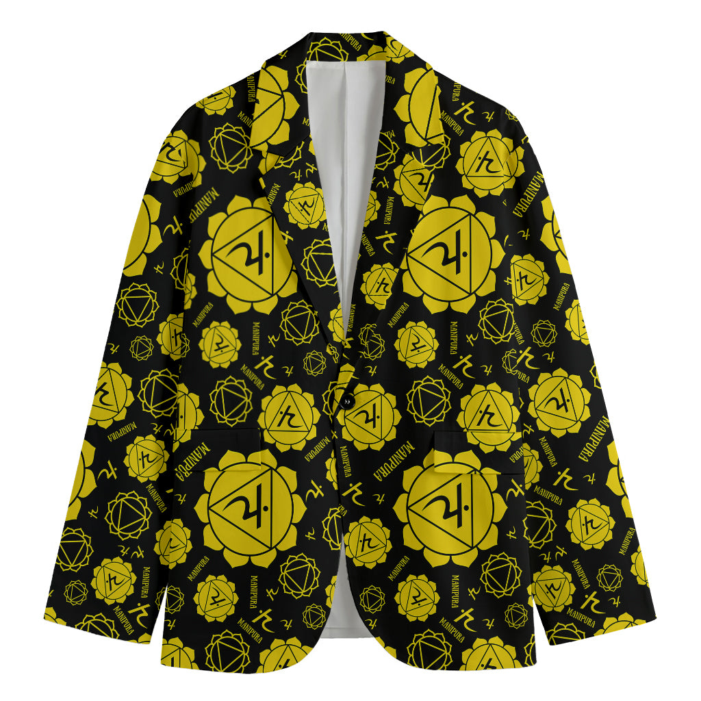 Manipura Chakra Pattern Print Men's Blazer