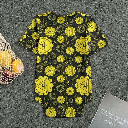 Manipura Chakra Pattern Print Men's Bodysuit