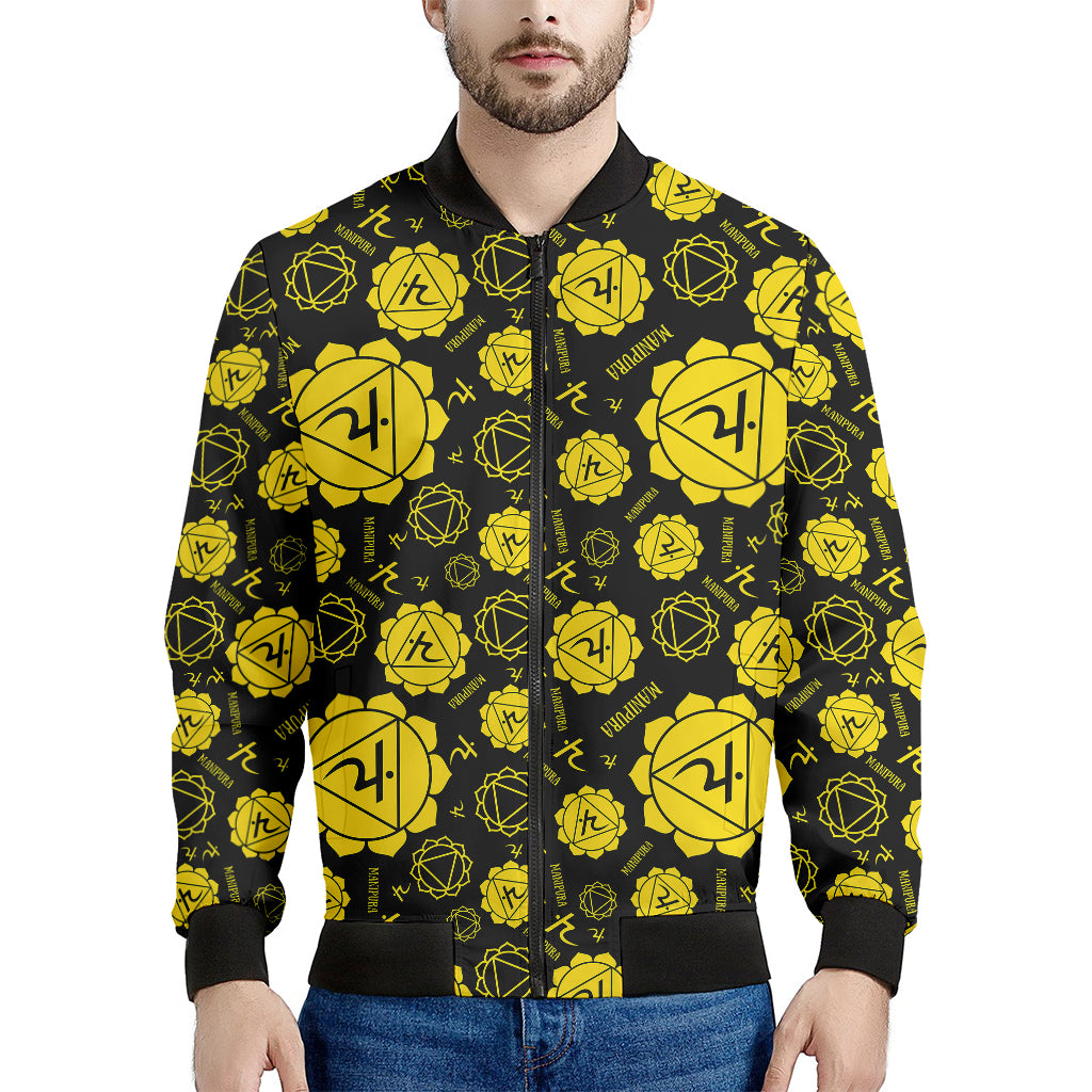 Manipura Chakra Pattern Print Men's Bomber Jacket