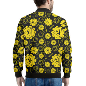 Manipura Chakra Pattern Print Men's Bomber Jacket