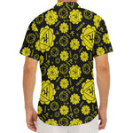 Manipura Chakra Pattern Print Men's Deep V-Neck Shirt