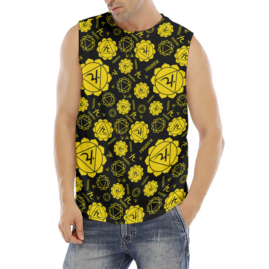 Manipura Chakra Pattern Print Men's Fitness Tank Top