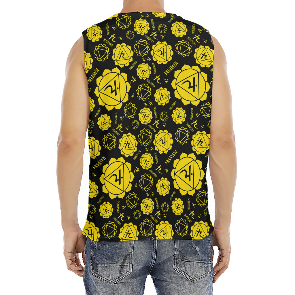 Manipura Chakra Pattern Print Men's Fitness Tank Top