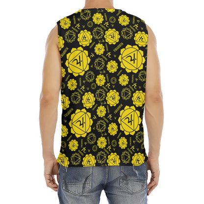 Manipura Chakra Pattern Print Men's Fitness Tank Top