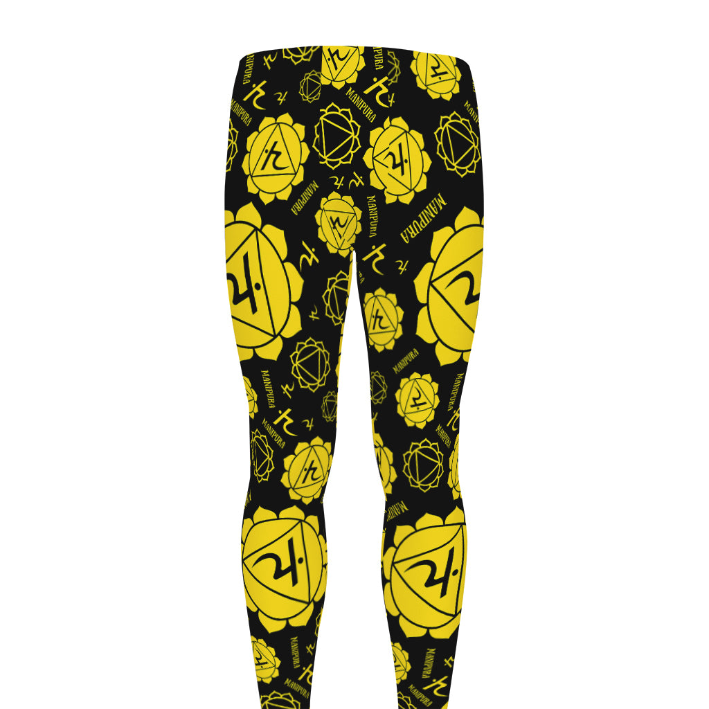 Manipura Chakra Pattern Print Men's leggings