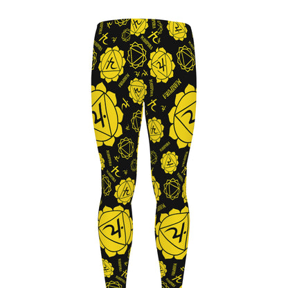 Manipura Chakra Pattern Print Men's leggings