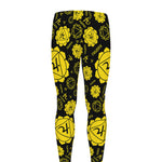 Manipura Chakra Pattern Print Men's leggings
