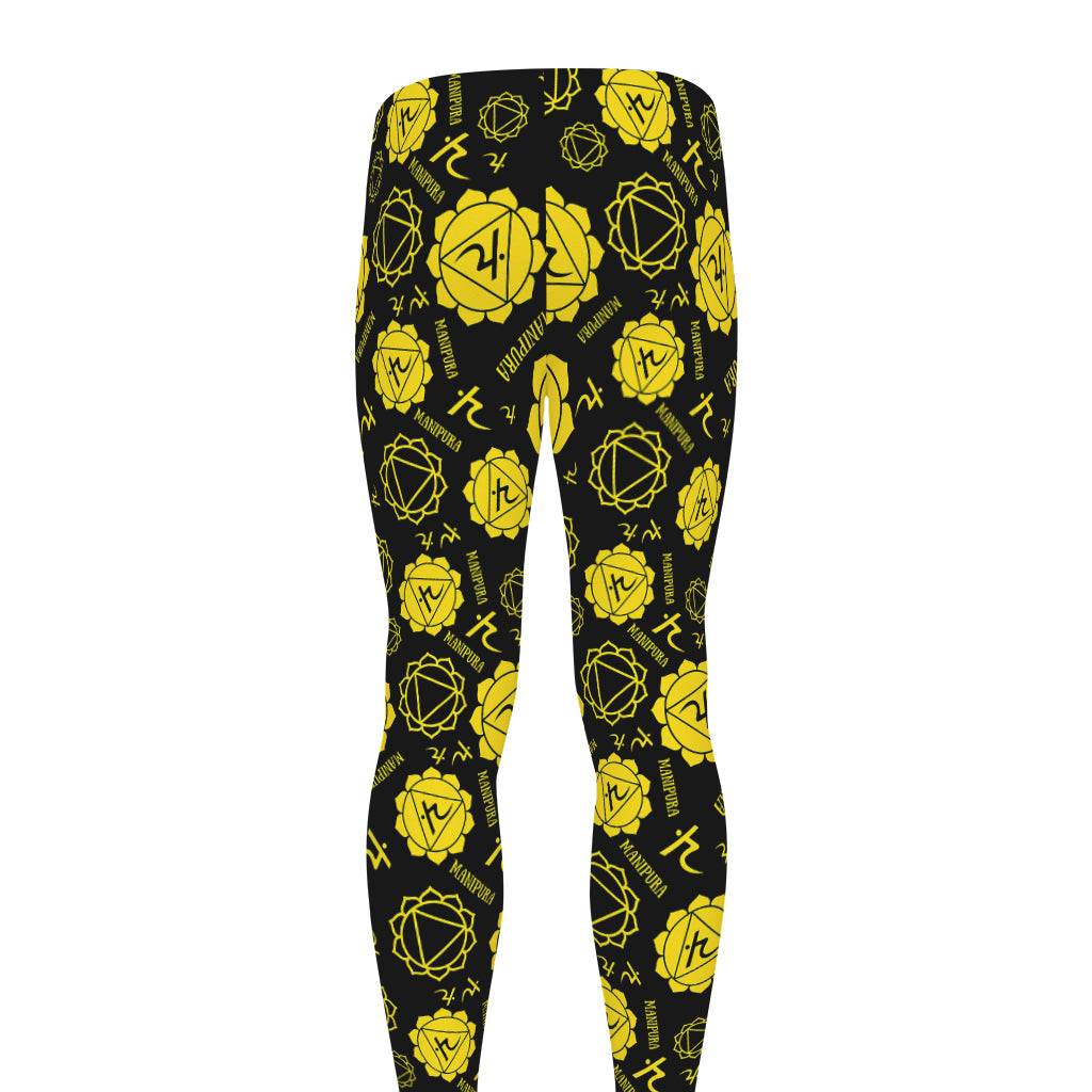 Manipura Chakra Pattern Print Men's leggings