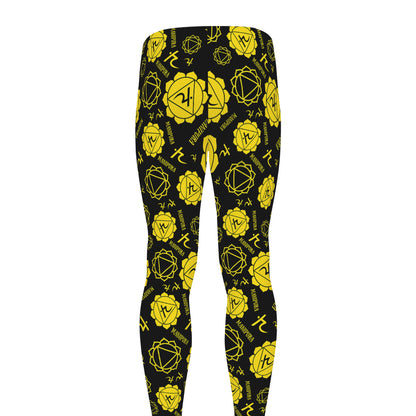 Manipura Chakra Pattern Print Men's leggings