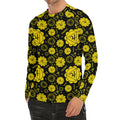 Manipura Chakra Pattern Print Men's Long Sleeve Rash Guard
