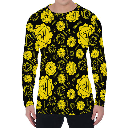 Manipura Chakra Pattern Print Men's Long Sleeve T-Shirt
