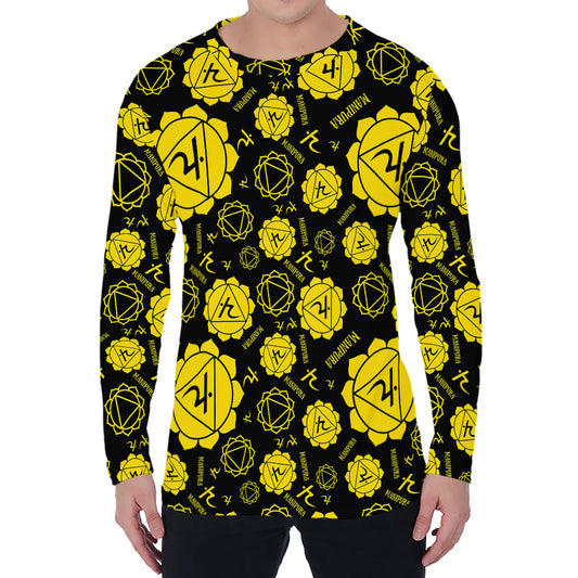 Manipura Chakra Pattern Print Men's Long Sleeve T-Shirt