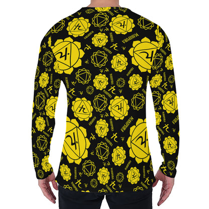 Manipura Chakra Pattern Print Men's Long Sleeve T-Shirt
