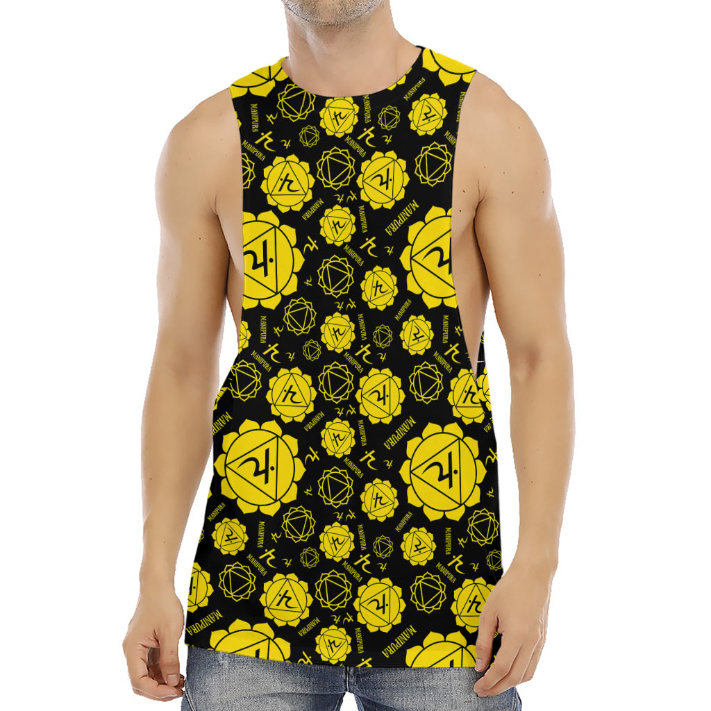 Manipura Chakra Pattern Print Men's Muscle Tank Top