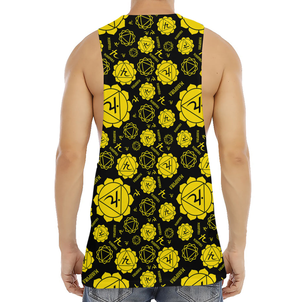 Manipura Chakra Pattern Print Men's Muscle Tank Top