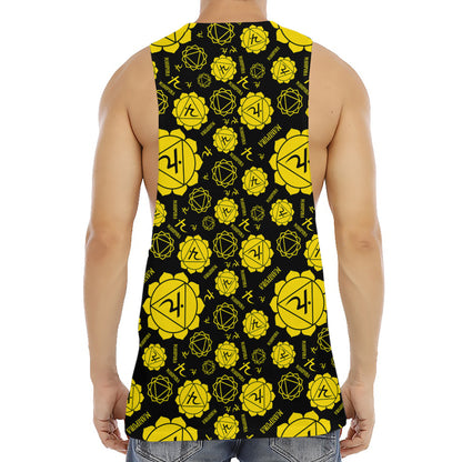 Manipura Chakra Pattern Print Men's Muscle Tank Top