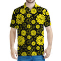 Manipura Chakra Pattern Print Men's Polo Shirt