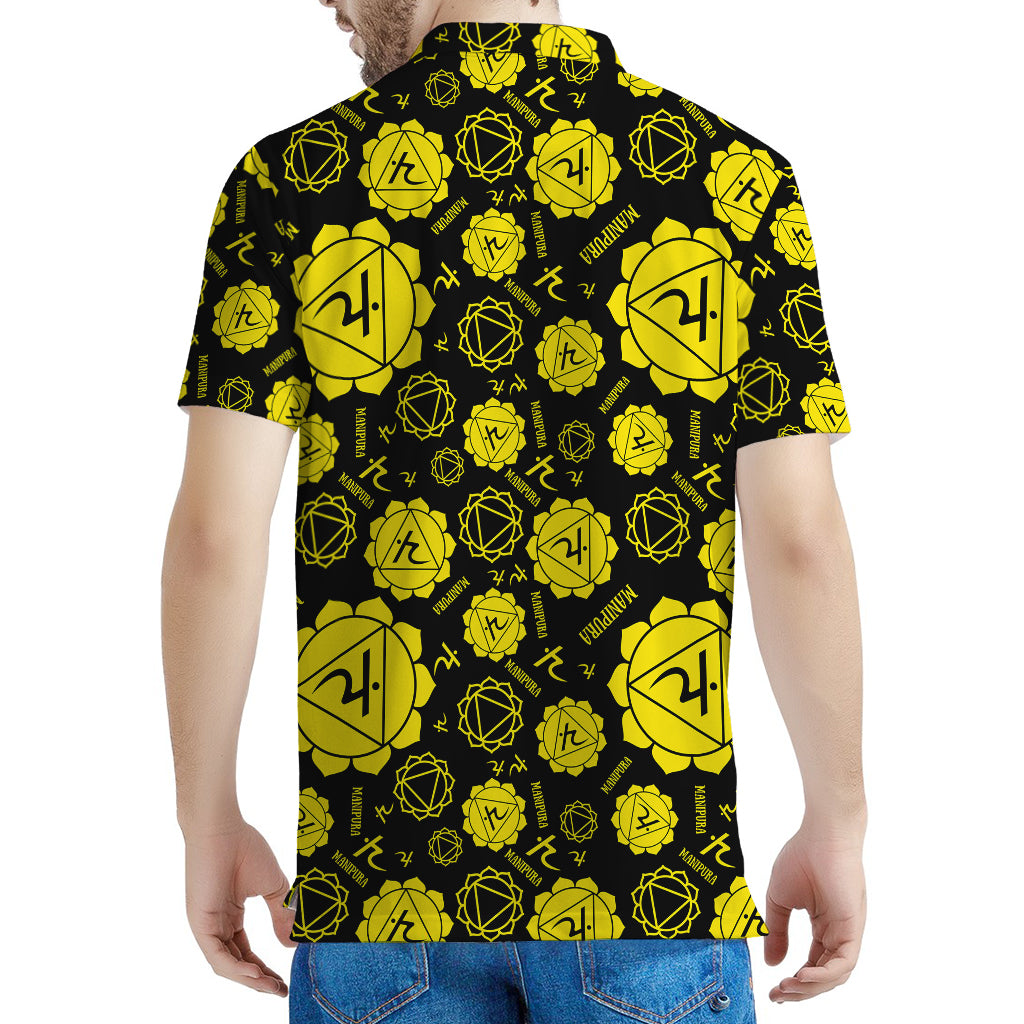 Manipura Chakra Pattern Print Men's Polo Shirt
