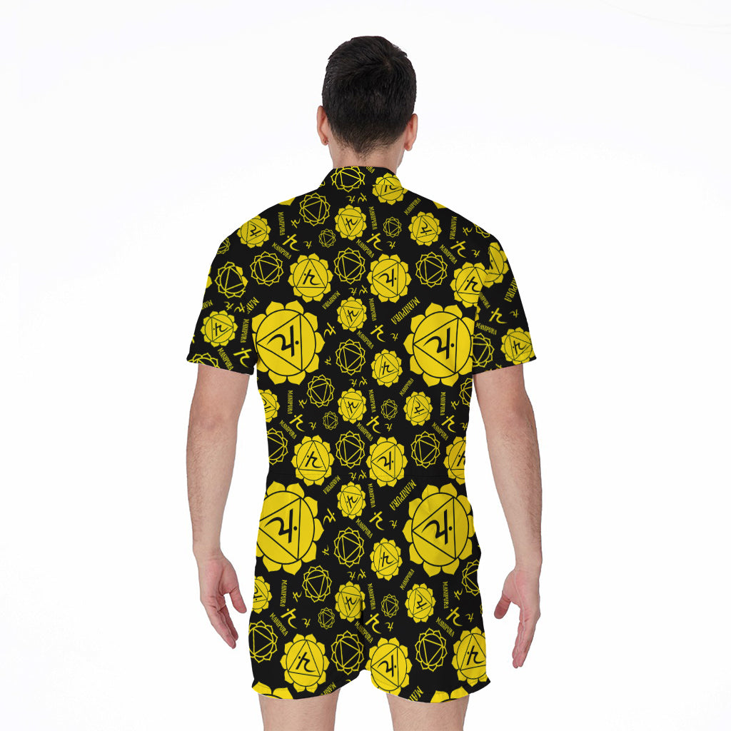 Manipura Chakra Pattern Print Men's Rompers