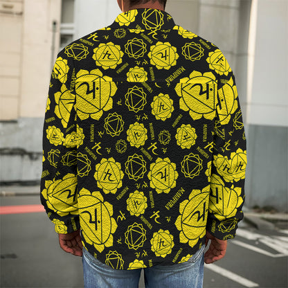 Manipura Chakra Pattern Print Men's Shirt Jacket