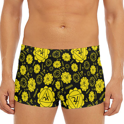 Manipura Chakra Pattern Print Men's Short Boxer Briefs