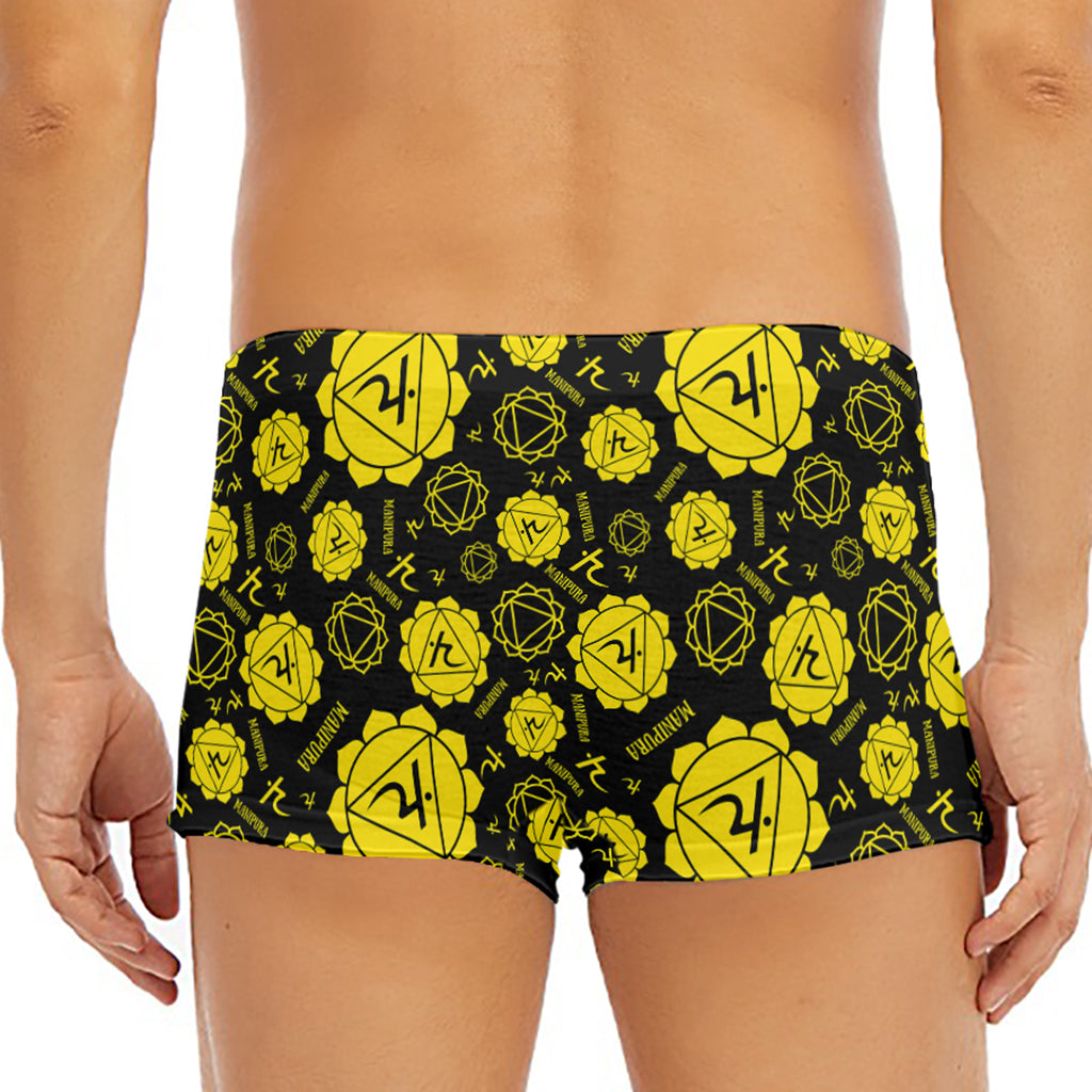Manipura Chakra Pattern Print Men's Short Boxer Briefs