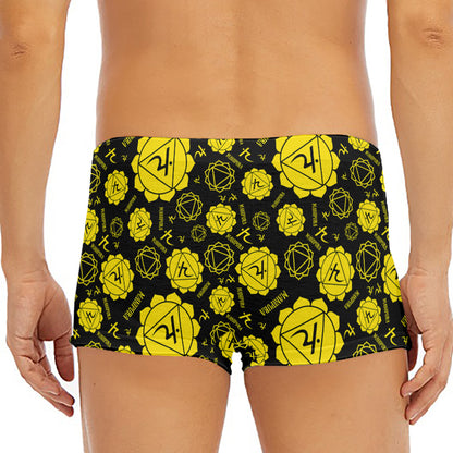 Manipura Chakra Pattern Print Men's Short Boxer Briefs