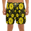 Manipura Chakra Pattern Print Men's Split Running Shorts