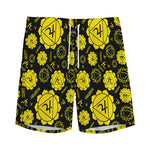 Manipura Chakra Pattern Print Men's Sports Shorts