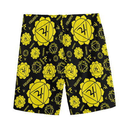 Manipura Chakra Pattern Print Men's Sports Shorts